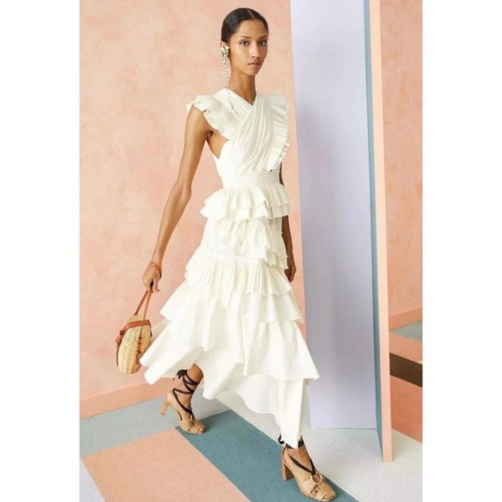 Ulla Johnson tiered Aurore dress in white - size 0